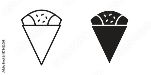 Crepe icons collection vector design illustration isolated. EPS10