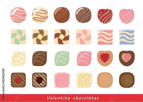 Valentine’s Chocolate Collection – Cute and Lovely Sweets Illustration Pack