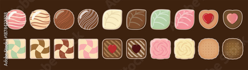 Valentine’s Chocolate Collection – Cute and Lovely Sweets Illustration Pack