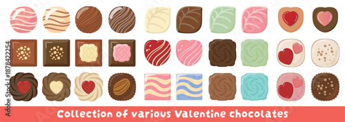Valentine’s Chocolate Collection – Cute and Lovely Sweets Illustration Pack