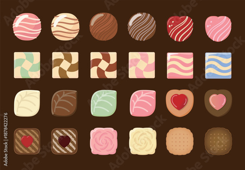 Valentine’s Chocolate Collection – Cute and Lovely Sweets Illustration Pack