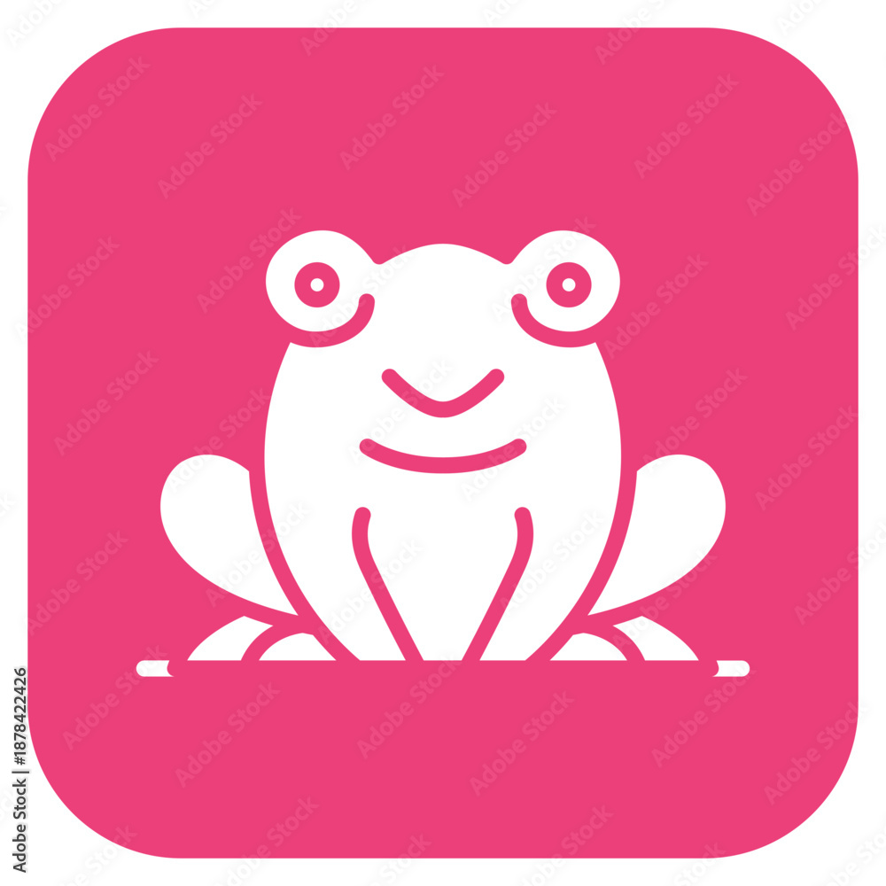 Naklejka premium Frog icon vector image. Can be used for Fairytale.