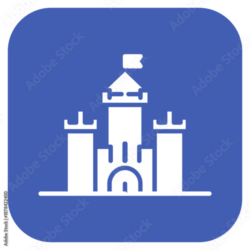 Castle icon vector image. Can be used for Fairytale.