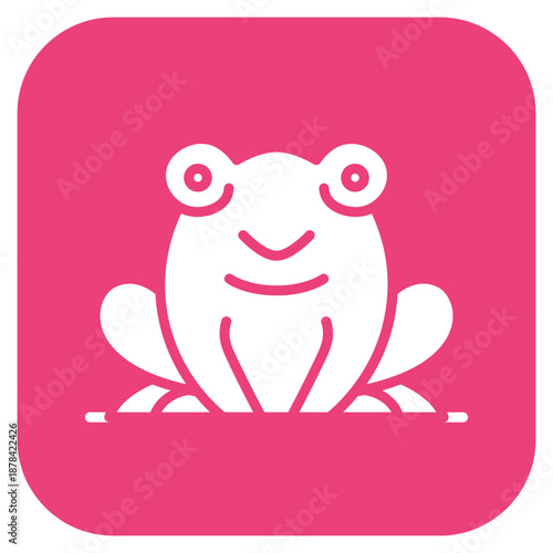 Frog icon vector image. Can be used for Fairytale.