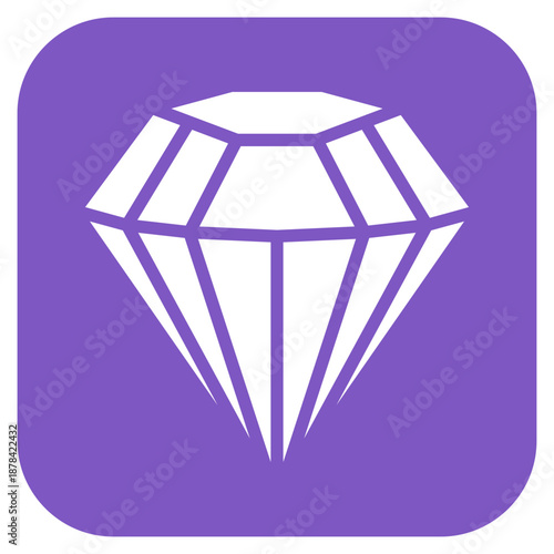 Gem icon vector image. Can be used for Fairytale.