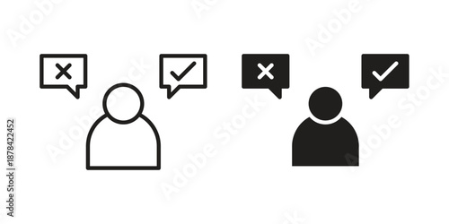 Decision icons collection vector design illustration isolated. EPS10