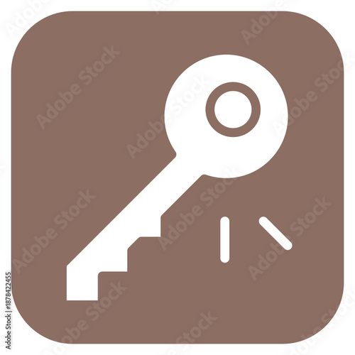 Key icon vector image. Can be used for Fairytale.