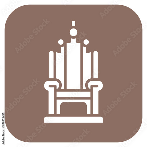 Throne icon vector image. Can be used for Fairytale.
