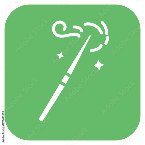 Wand icon vector image. Can be used for Fairytale.