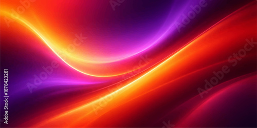 Abstract red and colorful background with flowing waves of light and pink motion featuring a smooth glowing curve design and fractal texture