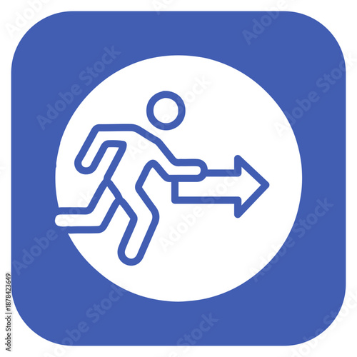 Evacuation icon vector image. Can be used for Crisis Mangement.