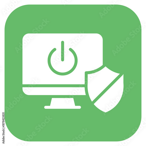 Shutdown Protection icon vector image. Can be used for Crisis Mangement.