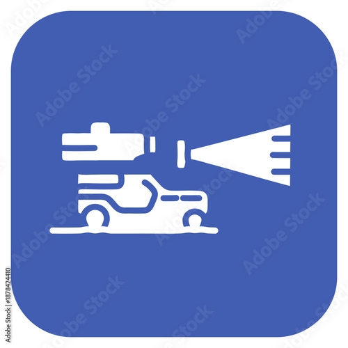 Searchlight Vehicle icon vector image. Can be used for Public Services.