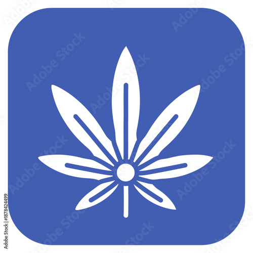 Cannabis icon vector image. Can be used for Addiction.