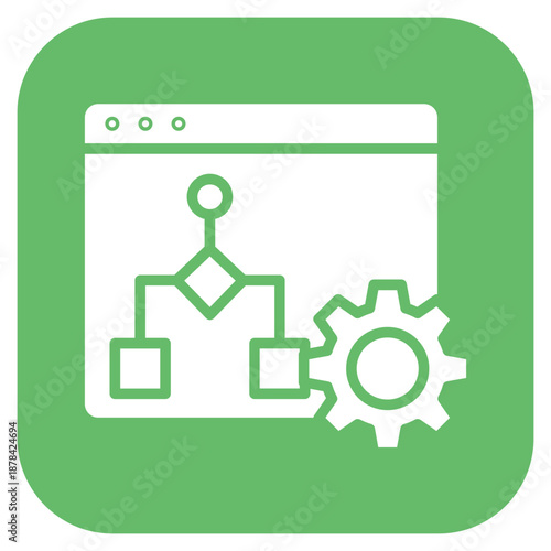 Algorithm Optimization icon vector image. Can be used for Cyberpunk.