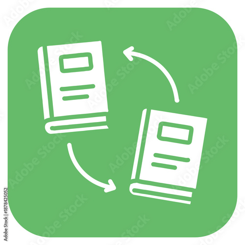 Book Exchange icon vector image. Can be used for Coworking Space.