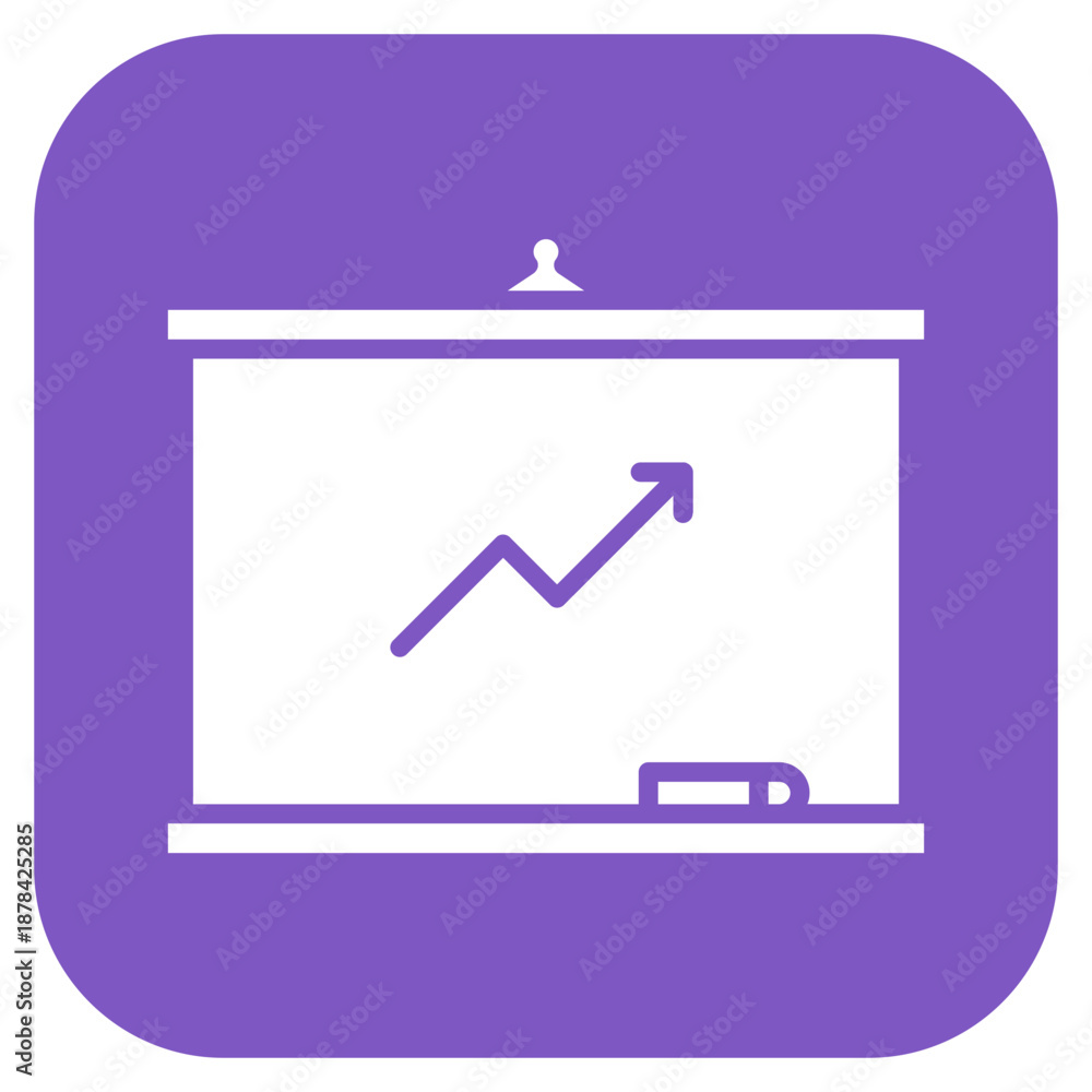 Fototapeta premium Whiteboard Wall icon vector image. Can be used for Coworking Space.
