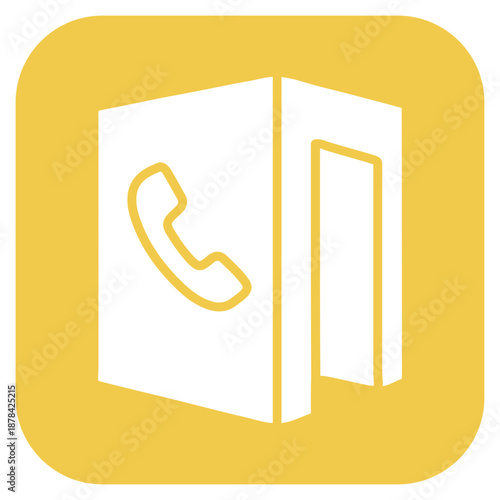 Private Phone Room icon vector image. Can be used for Coworking Space.