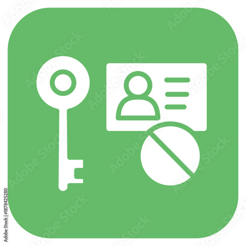 Access Control icon vector image. Can be used for Compliance And Regulation.