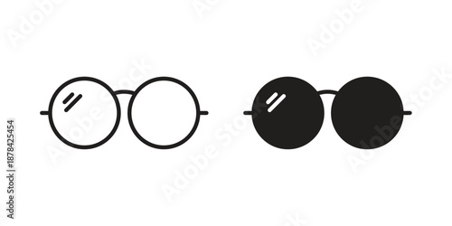 Glasses icons collection vector design illustration isolated. EPS10