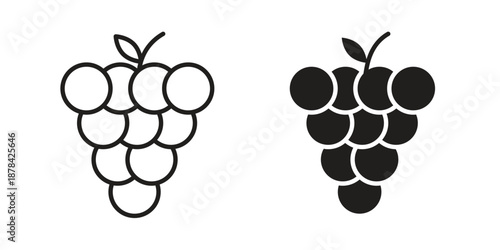 Grape icons collection vector design illustration isolated. EPS10
