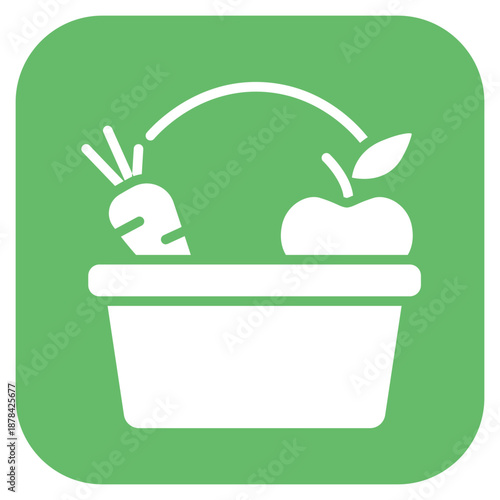 Harvest Basket icon vector image. Can be used for Agriculture.
