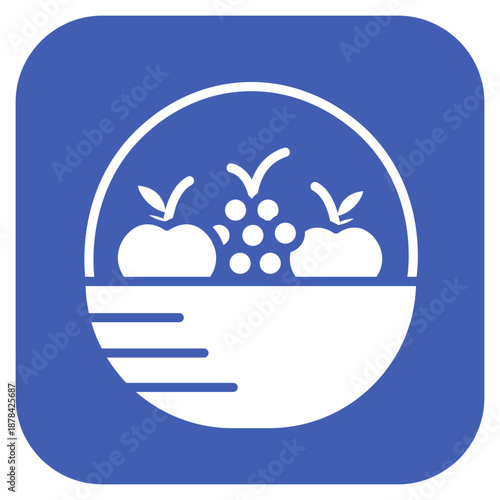 Fruit Basket icon vector image. Can be used for Agriculture.