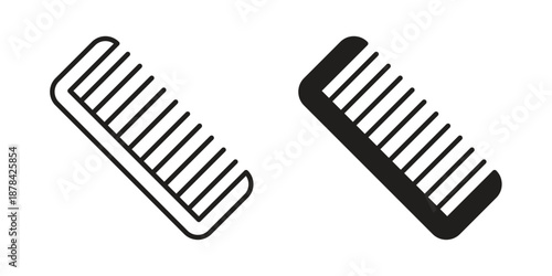 Hair brush icons collection vector design illustration isolated. EPS10