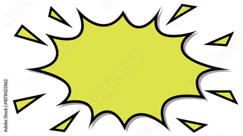 吹き出し　黄色　黒　コミック　背景