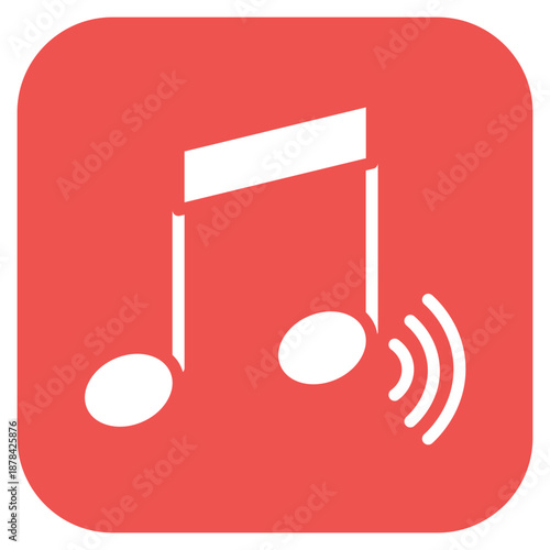 Background Music icon vector image. Can be used for Video Blog.