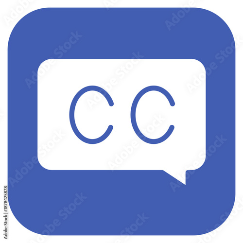 Closed Captioning icon vector image. Can be used for Video Blog.