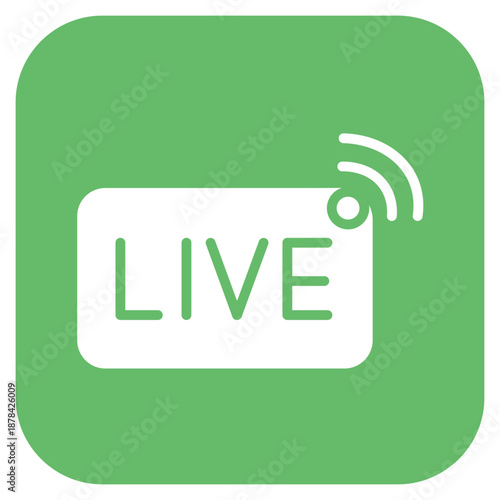 Live Stream icon vector image. Can be used for Video Blog.