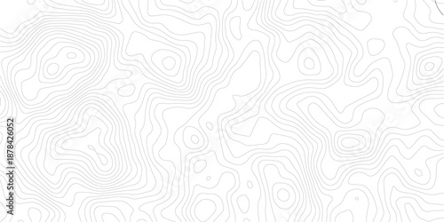 Abstract black and white topographic contours lines of mountains. Topography map art curve drawing. vector illustration. wave Line topography map contour background .background