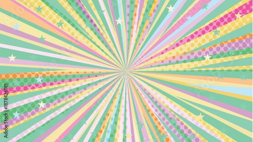 太陽　スクリーントーン　パステル　背景