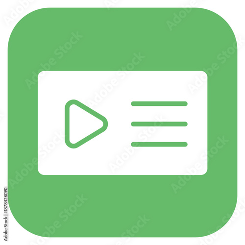 Video Title icon vector image. Can be used for Video Blog.