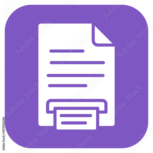 File Print icon vector image. Can be used for Documents And Files.