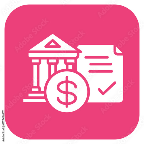 Bank Loan icon vector image. Can be used for Credit And Loan.