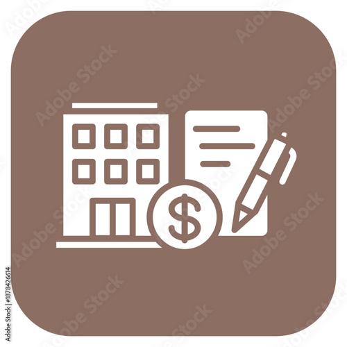Commercial Loan icon vector image. Can be used for Credit And Loan.