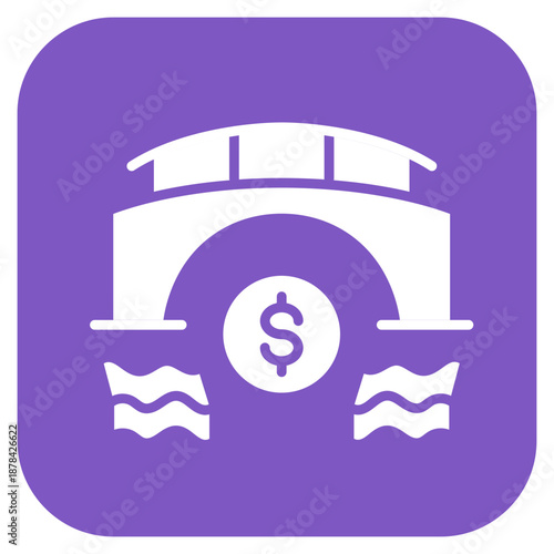 Bridge Loan icon vector image. Can be used for Credit And Loan.