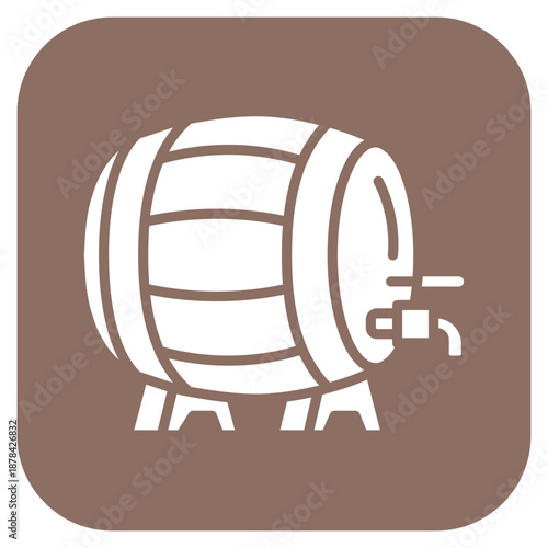 Beer Barrel icon vector image. Can be used for Bar.