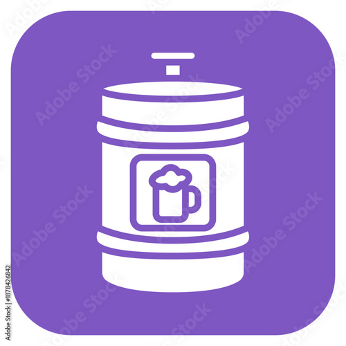 Beer Keg icon vector image. Can be used for Bar.