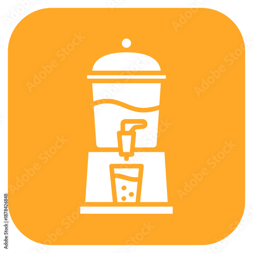 Beverage Dispenser icon vector image. Can be used for Bar.