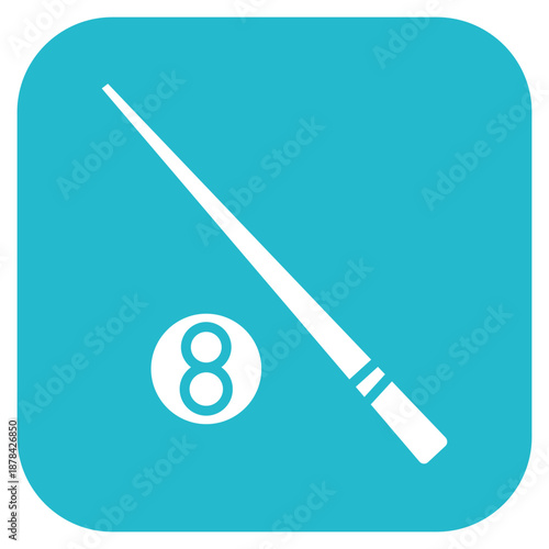 Billiard Cue icon vector image. Can be used for Bar.