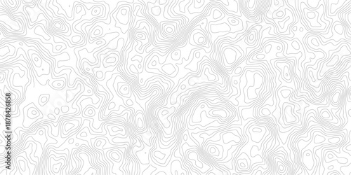 Topographic map background geographic line map with elevation assignments. Modern design with White background with topographic wavy pattern design. paper texture Imitation of a geographical map shade