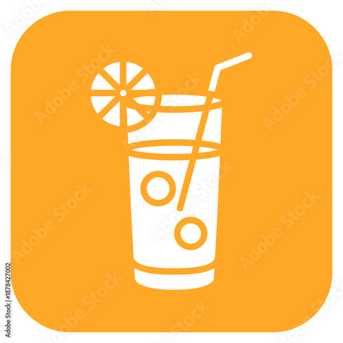 Long Drink icon vector image. Can be used for Bar.