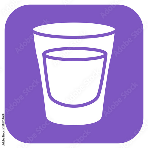 Shot Glass icon vector image. Can be used for Bar.
