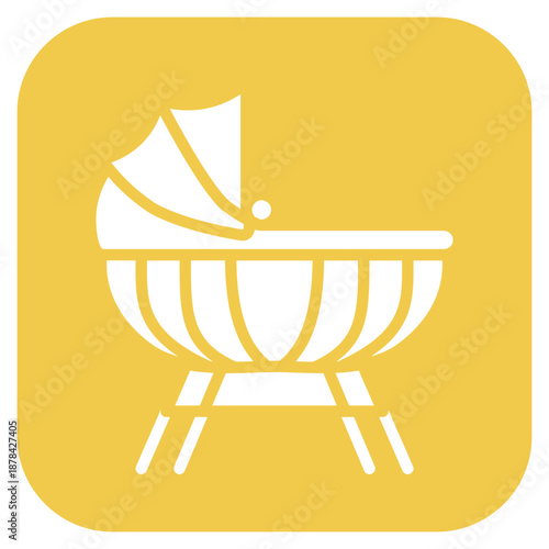 Bassinet icon vector image. Can be used for Maternity.