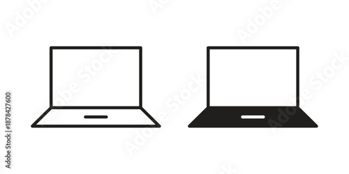 Laptop icons collection vector design illustration isolated. EPS10