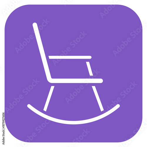 Rocking Chair icon vector image. Can be used for Maternity.