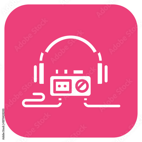 Headphone Amp icon vector image. Can be used for Artist Studio.